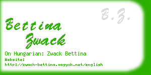 bettina zwack business card